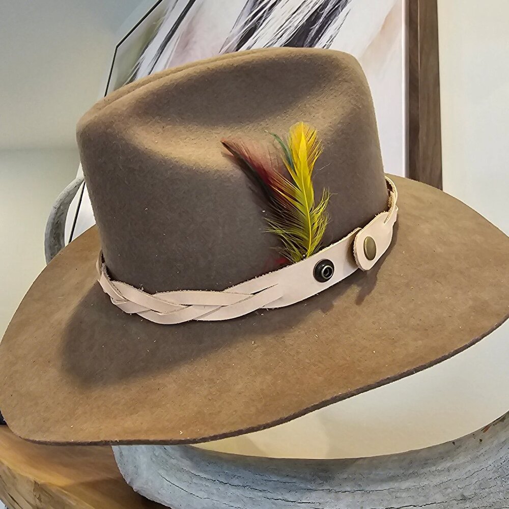 Handmade Braided Leather Hatband